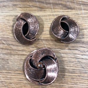 Matching pin and clip on earrings